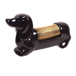 Black and Gold Dachshund Letter Organizer